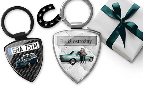 Shield keychain with grandpa photo