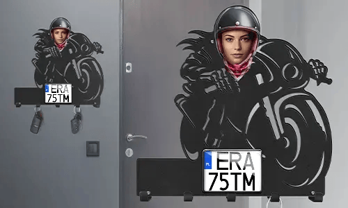 gallery-keyholder-wall-motorcycle-rider-skeleton-face-license-plate-and-text-printed-2