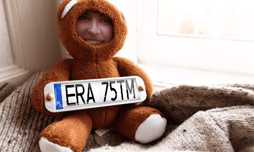 Cuddly toy with photo in the house