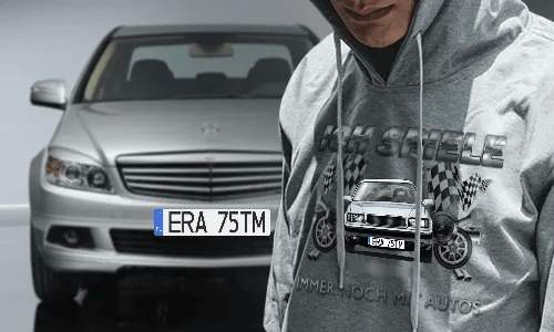 tuning pullover Grau mit dem Wagen auf dem Hintergrund turbo hoodie