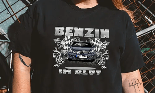 shirt tuning Schwarz 