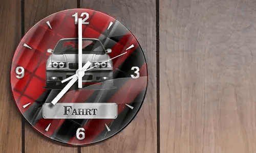 wanduhr mit foto auf dem Holz Wand wanduhr mit eigenem bild