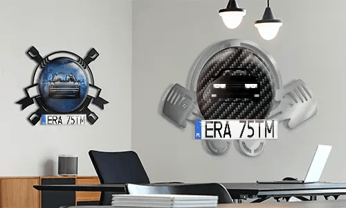 Autoschlüsselanhänger in zwei Varianten auf dem Wand bedruckter schlüsselanhänger