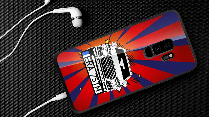 Comic Silhouette mobiele hoes