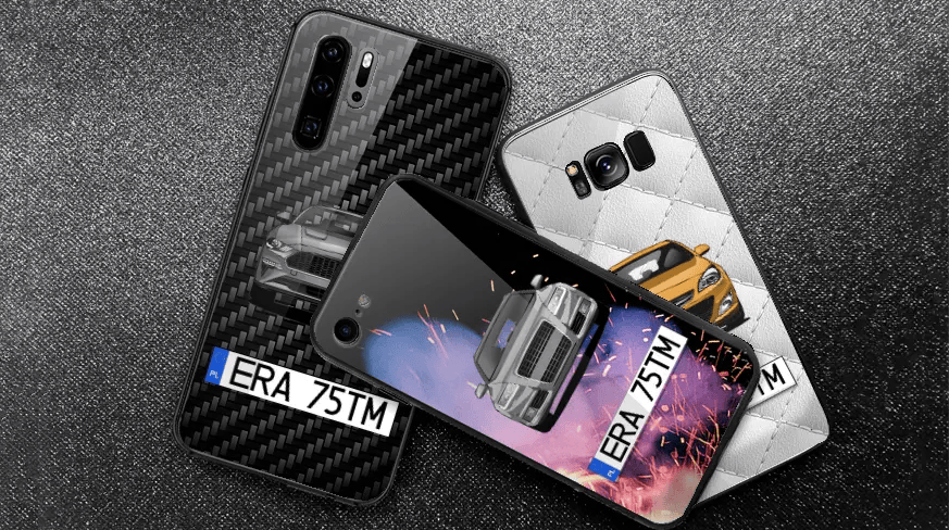 Mobile Case White Leather